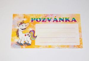 Pozvánka Jednorožec 10 ks /2339