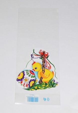Sáček velikonoční 12x30cm Kuřátko s pomlázkou