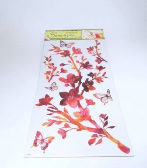 Samolepky na zeď větev rubínová 60x32 cm/935