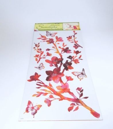 Samolepky na zeď větev rubínová 60x32 cm/935