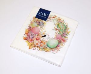 Ubrousky PAW Dekor L (20ks) Velikonoční věnec /SDL146800