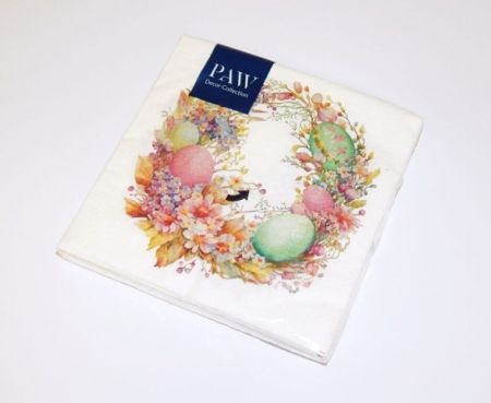 Ubrousky PAW Dekor L (20ks) Velikonoční věnec /SDL146800