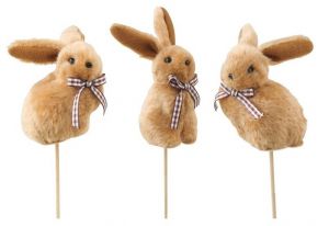 Zajíček plyšový 10 cm + špejle/17124