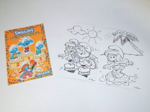 Maluj podle teček Šmoulové