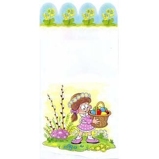 T-Velik. sáček 18x40 kř.dno Dívka s koše