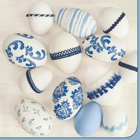 Ubrousky DAISY L (20ks) Blue Style Easter Eggs