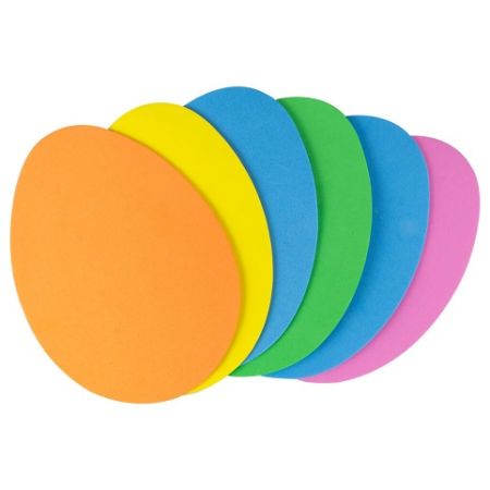 Pěnové vejce 15 cm k dotvoření 6 ks mix