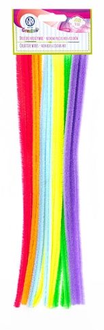 Drátky plyšové 30 cm 20 ks neonový mix