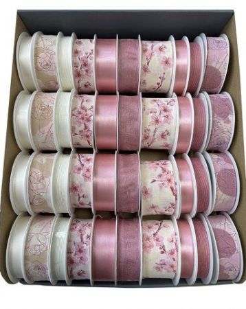 Atlasová stuha na špulce 40 ks F2501