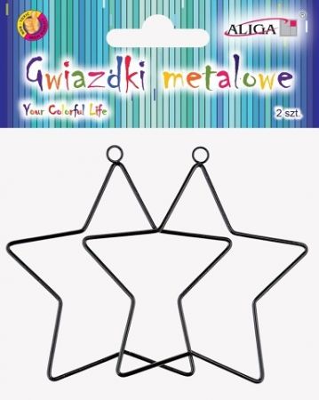 Dekorace Hvězdičky kovové 8 cm 2 ks