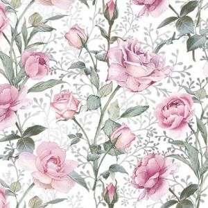 Ubrousky DAISY L (20ks) Pink Roses on Silver