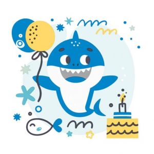 Ubrousky DAISY L (20ks) Blue Birthday Shark