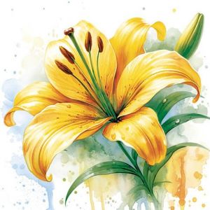 Ubrousky MAKI L (20ks) Warecolour Yellow Lily