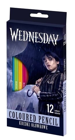 Wednesday pastelky trojhranné 12 barev