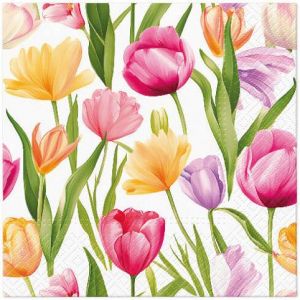 Ubrousky PAW Dekor L (20ks) Tulip Dream Pattern
