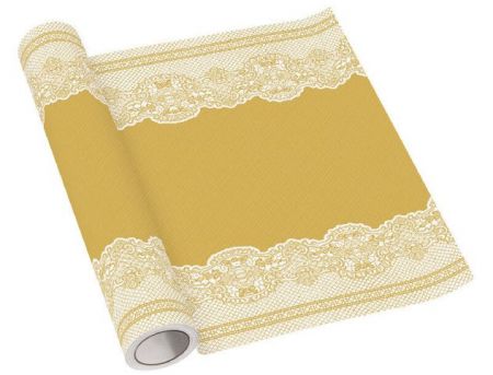 Běhoun stolní airlaid 40x500cm Royal Lace gold