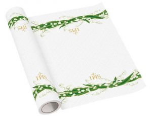 Běhoun stolní airlaid 40x500cm White Flowers