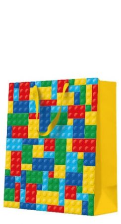 Papírová taška PAW střední Colorful Bricks
