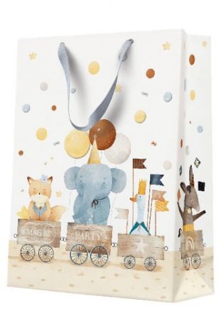Papírová taška Paw lux maxi Train of Joy