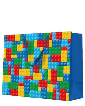 Papírová taška Paw velká podelná Colorful Bricks