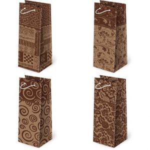 Papírová taška na láhev PAW s.c. AL-2 sestava 131 Kraft