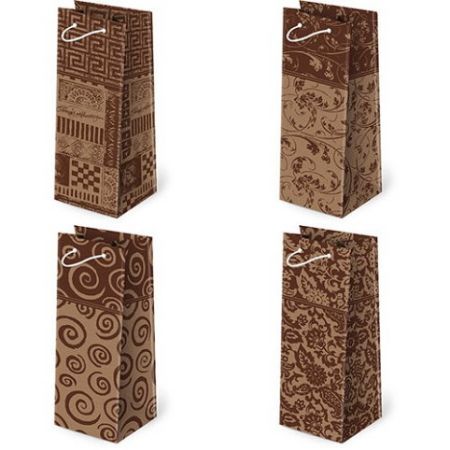 Papírová taška na láhev PAW s.c. AL-2 sestava 131 Kraft