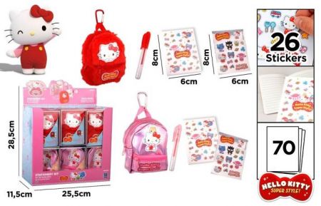 Batůžek MINI se samolepkami a propiskou Hello Kitty