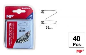 Špendlíky zavírací 38 mm 40 ks