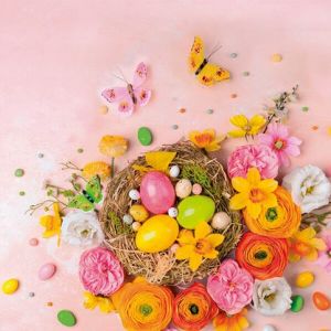 Ubrousky DAISY L (20ks) Easter Colourful Eggs with Candies
