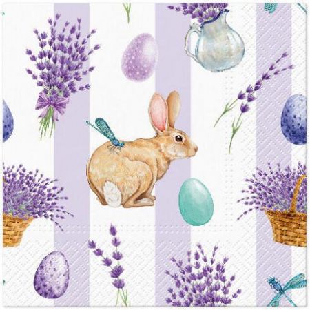 Ubrousky PAW Dekor L (20ks) Lavender Egg