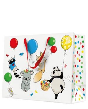 Papírová taška Paw velká podelná Animals Party