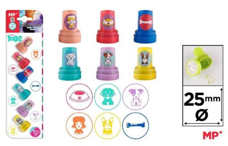 Razítka 25 mm s motivem Pejsci na blistru