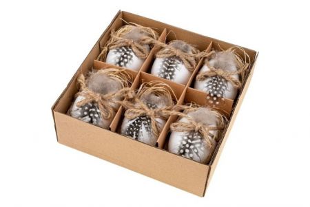 Velikonoční dekorace - husí vajíčka 8 cm 6 ks