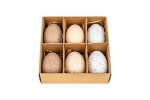 Velikonoční dekorace - slepičí vajíčka 6 cm 6 ks