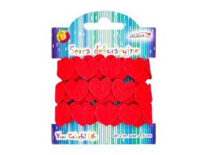 Lepící dekorační páska Srdička 1,5cm x 2m