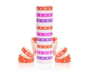 GD serpentýna papírová 4m puntík růž-črv