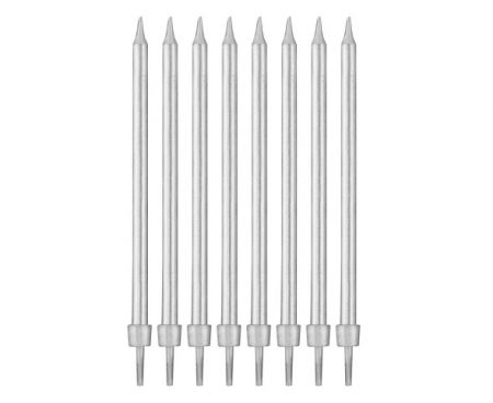 GD Svíčky dortové PF-SUSR stříb.10cm/8ks