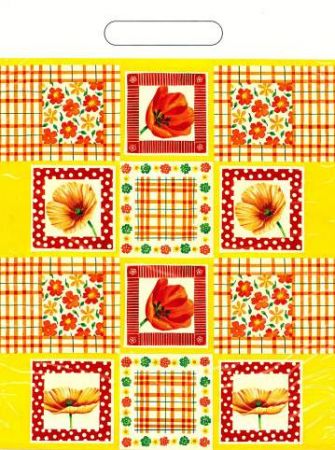 LIKA taška PE 25x35 průh.Tulipány/100