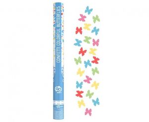 Vystřelovací konfety 60 cm - motýlci mix barev
