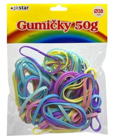 Gumové kroužky 38 mm 50g pastelové