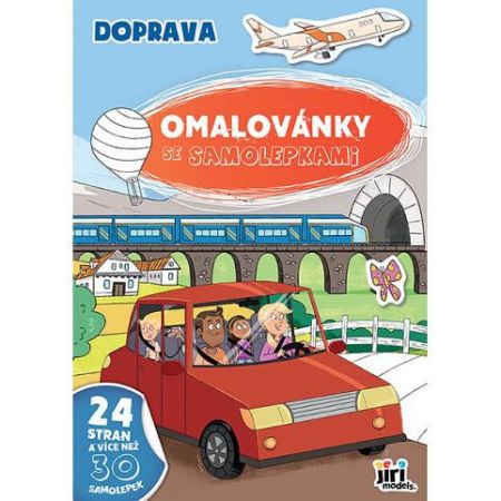 Omalovánky A4 se samolepkami - Doprava 4204-3