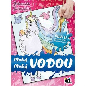 Omalovánky A4 maluj vodou Jednorožci