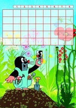 Papírový rozvrh - podložka A5