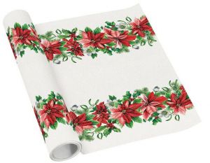 Běhoun stolní airlaid 40x500cm Glory Poinsetia