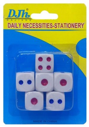 Hrací kostky 1,8 cm 6 ks