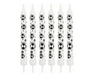 Dortové svíčky FOTBAL 6cm 6ks