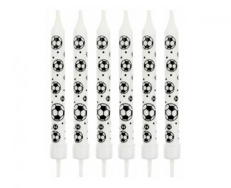Dortové svíčky FOTBAL 6cm 6ks