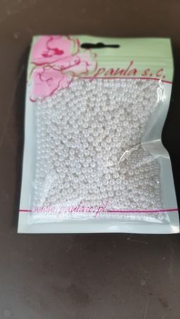 Korálky 6mm bílé plastové 50g