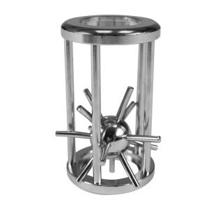 Hlavolam Ježek v kleci 7,5cm kovový