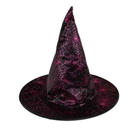 Klobouk čarodějnický s pavučinou fialový, dětský HALLOWEEN